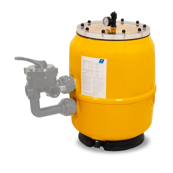 Trend Pool GFK Hochschicht Filterkessel HSF-4 | Gelb RAL1023 | Ř 500 mm | ohne Ventil (1 1/2") | Qualität 1B | NICHT OHNE VENTIL ERHÄLTLICH