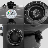 Trend Pool GFK Hochschicht Filterkessel HSF-8 | Anthrazit | Ø 950 mm | ohne Ventil (2")