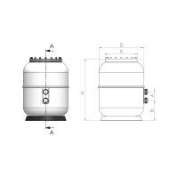 Trend Pool GFK Hochschicht Filterkessel HSF-4 | Gelb RAL1023 | Qualität 1B | versch. Ausführungen