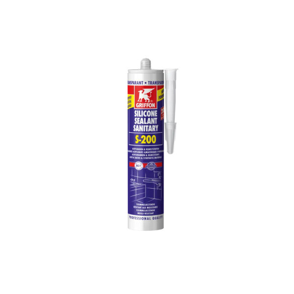 GRIFFON® Sanitär Silikon S-200 | 300 ml | Kartusche | Transparent