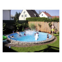 Rundbecken IBIZA | BASIC Handlauf Blau | versch. Ausf¸hrungen
